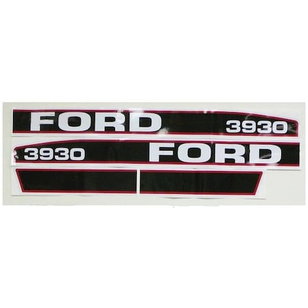 Aftermarket New Hood Decal Kit RedBlack Force II Fits Ford3930 MAE30-0150